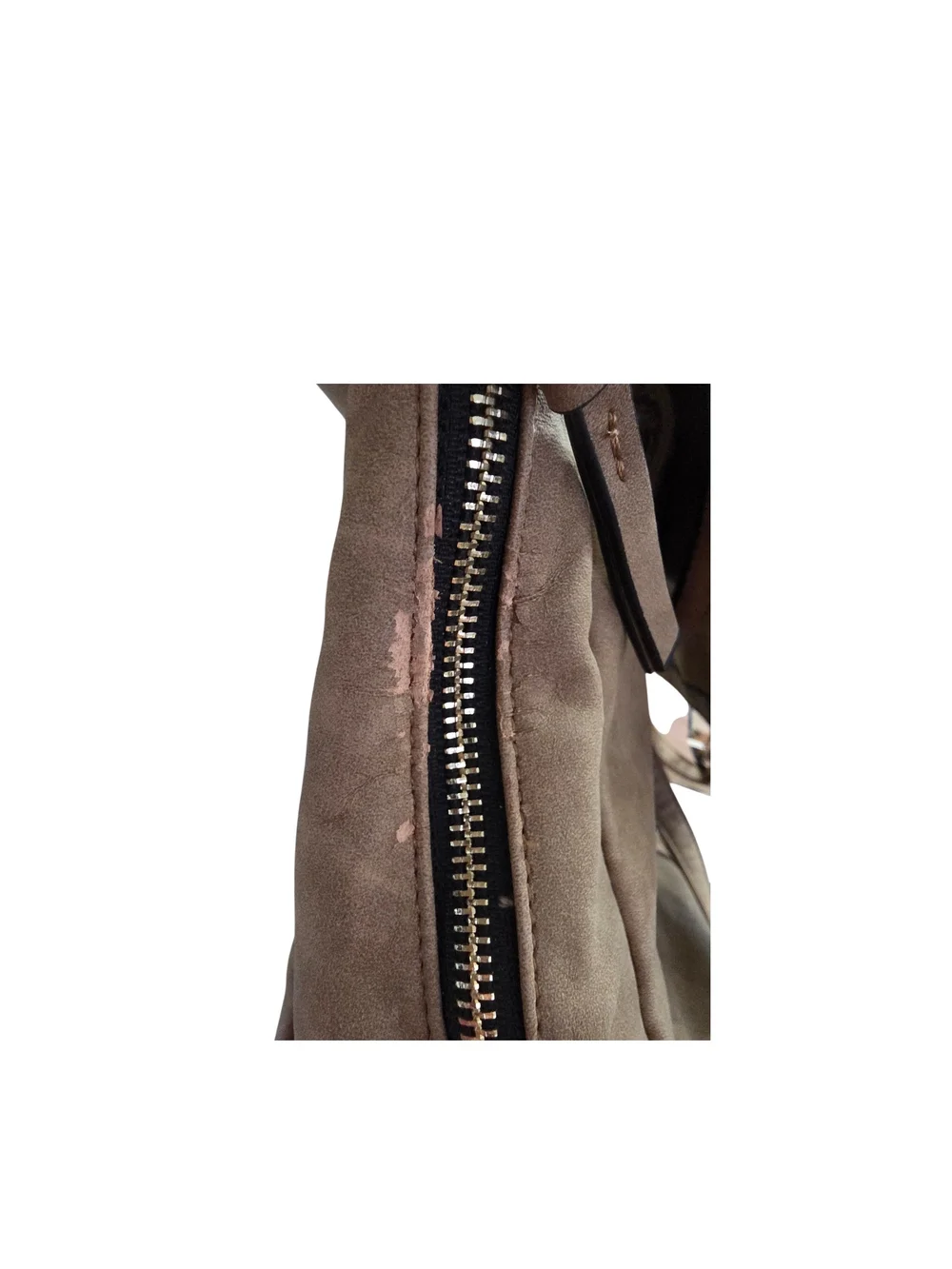 None taupe backpack